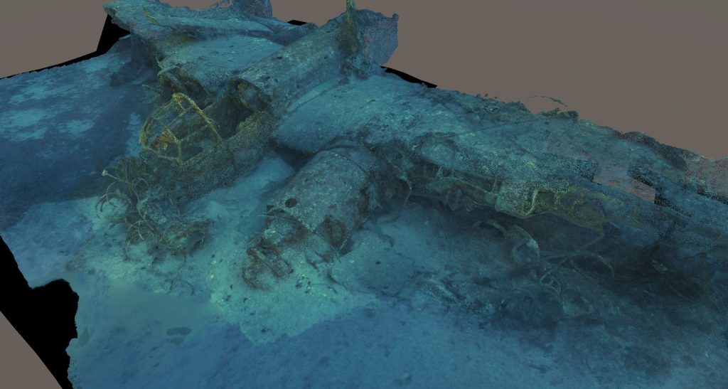comex wreck archeology plane virtual reality real time point cloud
